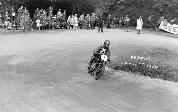 HRD, HR Davies during 1926 Isle of Man Senior TT race, Ramsey Hairpin 1926