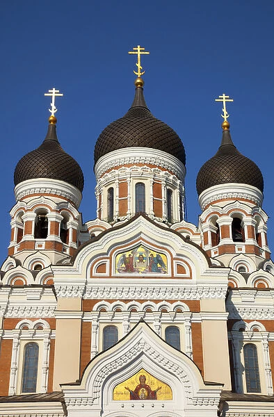 Europe, Estonia, Tallinn. View of Alexander Nevsky Cathedral