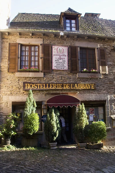 FRANCE, Midi-Pyrenees, Department of Aeyron, Rodez. Romanesque-styled hotel in Conques