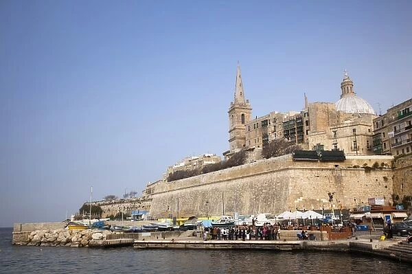 Malta, Valletta, St. Pauls Anglican Cathedral, Marsamxett Harbor
