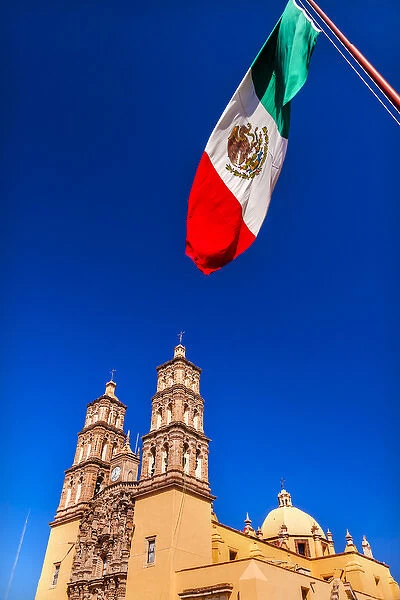 Mexican Flag Parroquia Cathedral Dolores Hidalgo Mexico