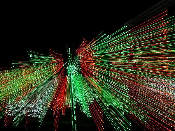 Red, green and white Christmas lights