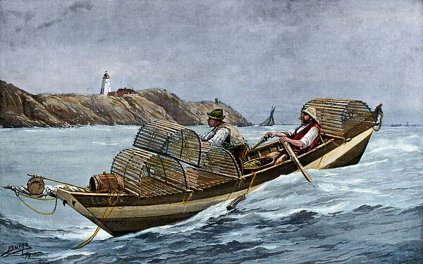 Lobster boat off the Atlantic coast of Maine and Canada