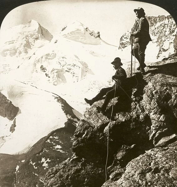 ALPINE MOUNTAINEERS, 1908. The Twins - Castor (13, 880 feet) and Pollux (13, 430 feet)