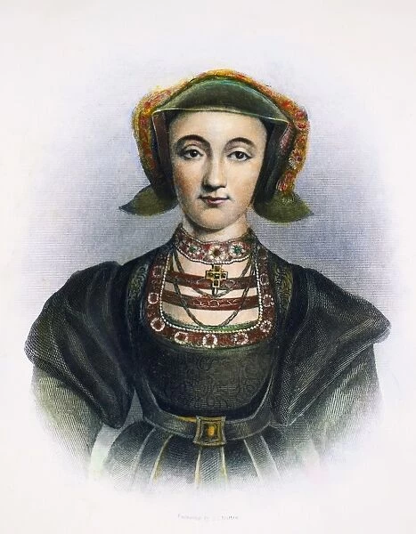 ANNE OF CLEVES (1515-1557). Fourth wife of King Henry VIII of England. Steel engraving, 19th century