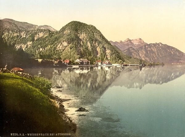 AUSTRIA: WEISSENBACH, c1895. The town of Weissenbach, on Attersee Lake, Austria