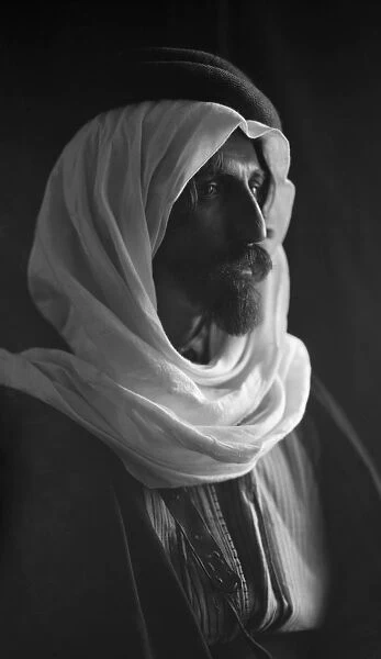 BEDOUIN MAN, c1910. Portrait of a Bedouin man. Photograph, c1910