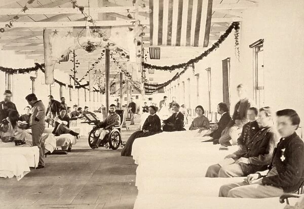 CIVIL WAR: HOSPITAL. A ward in Armory Square Hospital in Washington, D. C. during the Civil War