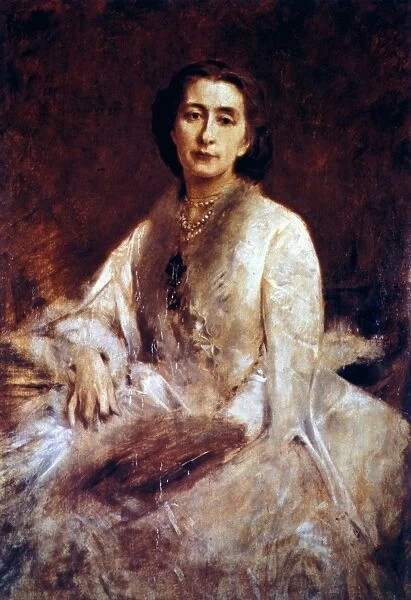 COSIMA WAGNER (1837-1930). Daughter of Franz Liszt and wife of Richard Wagner. Oil on canvas