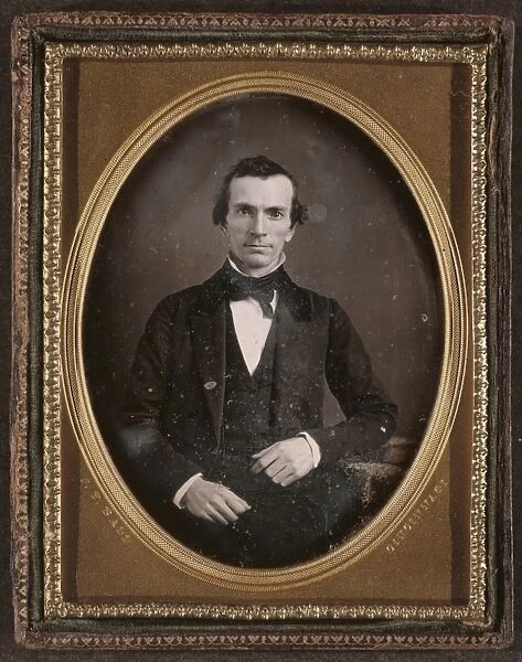 DAGUERREOTYPE: MAN, c1855. Portrait of a man. Daguerreotype by James Presley Ball
