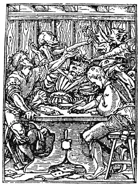 DANCE OF DEATH, 1538. Death and the Gamblers