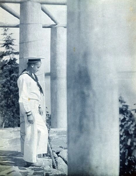 DAY: MAYNARD WHITE, 1914. Portrait of Maynard White wearing a sailor suit. Photograph by F