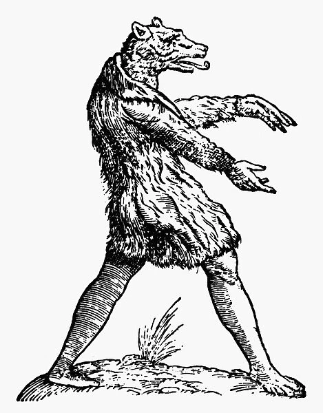 DOG-HEADED MAN, 1642. The Dog-headed man of India