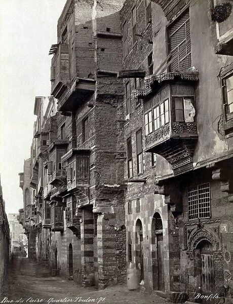 EGYPT: CAIRO. A narrow residential street in the Quartier Toulon, Cairo, Egypt