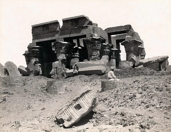 EGYPT: OMBOS, c1875. Ruins of the Temple of Sobek and Haroeris, 2nd century B. C