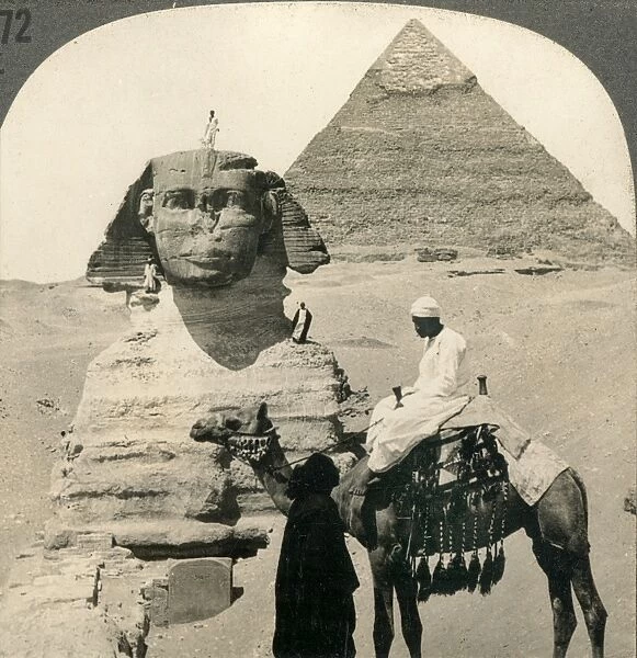 EGYPT: PYRAMIDS, 1905. The Great Sphinx at Giza, 1905