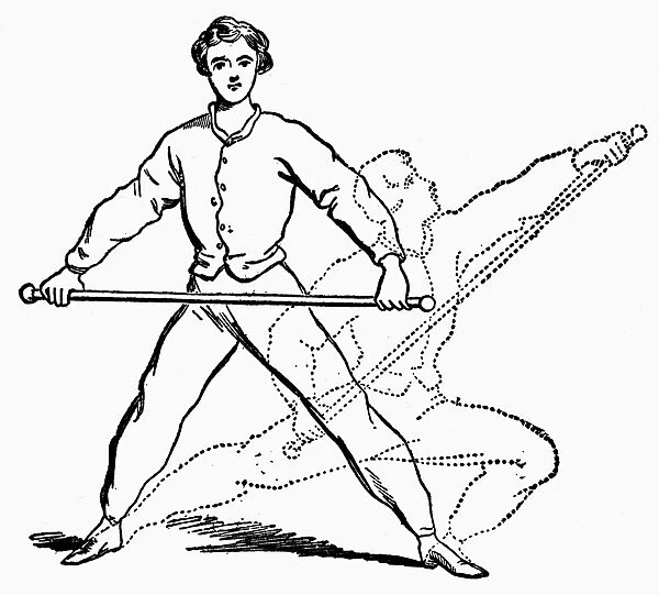 EXERCISE, 19th CENTURY. Illustration from a 19th century American exercise manual
