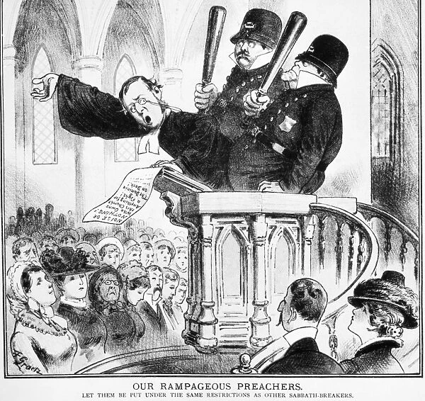 FASHIONABLE PREACHER, 1884. Our Rampageous Preachers
