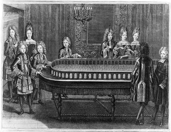 FRANCE: COURT LIFE, 1690s. Waiting in The Fourth Room of the Apartments