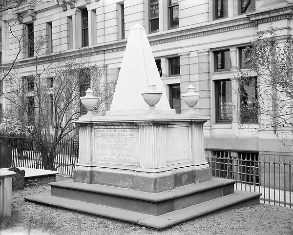 HAMILTON: TOMB, c1900. The tomb of Alexander Hamilton in the Trinity Church graveyard