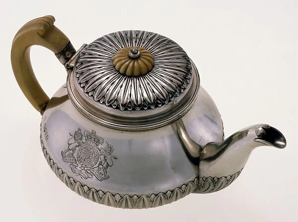 HAWAII: ROYAL TEAPOT. Silver teapot given to King Ka ahumanu by the British royal family in 1825