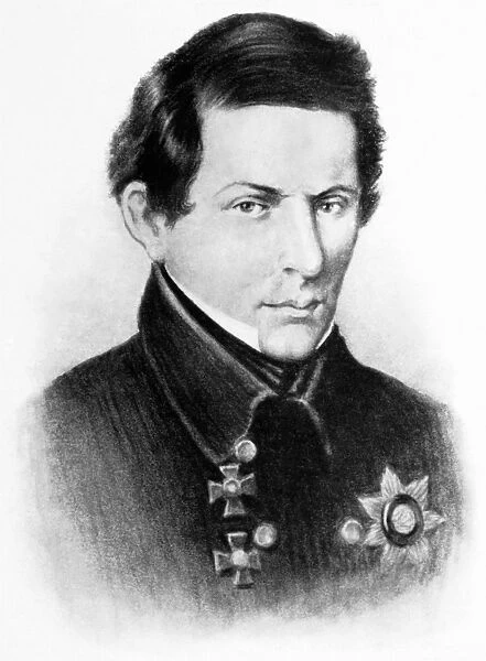 IKOLAI I. LOBACHEVSKI (1793-1856). Russian mathematician. Contemporary lithograph