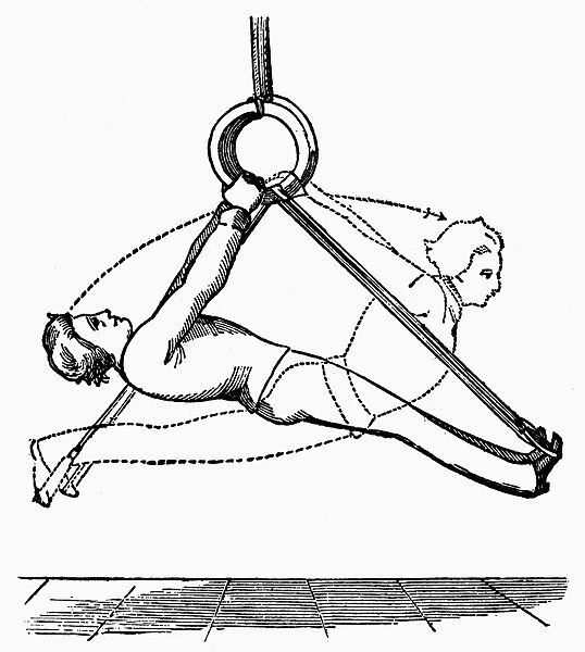 Illustration from a 19th century American exercise manual