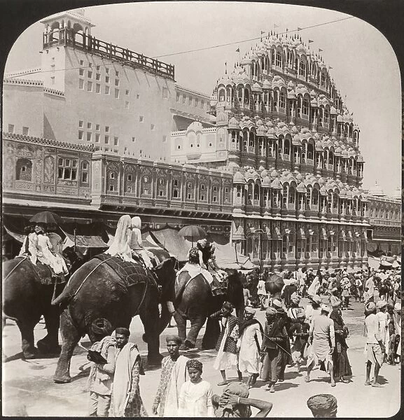 INDIA: JAIPUR, c1907. The fantastic creation of an Oriental monarch, Hall of the Winds