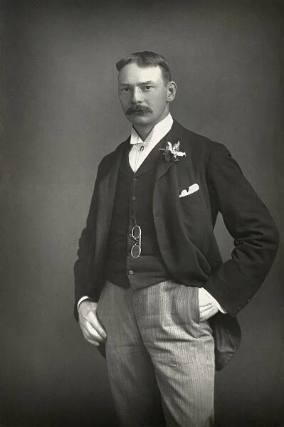 JEROME K. JEROME (1859-1927). British writer and humorist. Photograph by W. & D