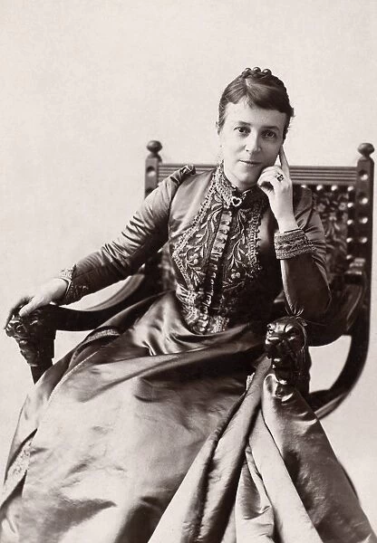 LAURA ORMISTON CHANT (1848-1923). English reformer, suffragist and writer. Original cabinet photograph, Boston, 1893