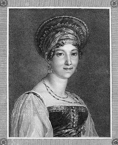 MADEMOISELLE MARS (1779-1847). Anne Francoise Hippolyte Boutet, known as Mademoiselle Mars. French actress. Stipple engraving, 19th century, after a painting by Jacques Louis David