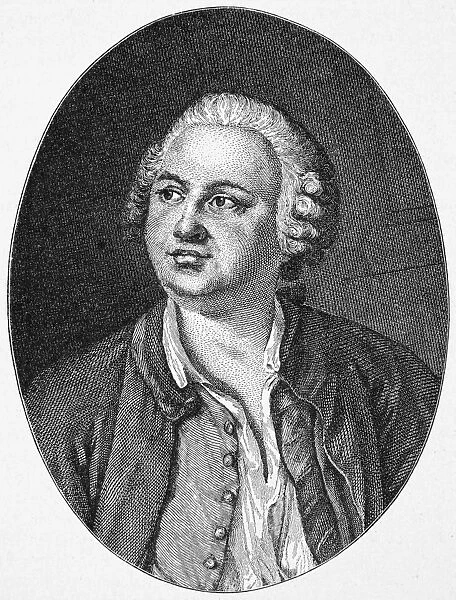 MIKHAIL LOMONOSOV (1711-1765). Mikhail Vasileyvich Lomonosov. Russian scientist and man of letters. Steel engraving, 19th century, after a contemporary Russian copper engraving