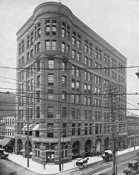 MISSOURI: ST. LOUIS, c1890. The Globe-Democrat Building in St. Louis, Missouri