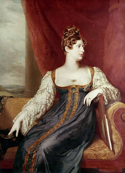 PRINCESS CHARLOTTE. Princess Charlotte Augusta (1796-1817). Canvas by G. Dawe