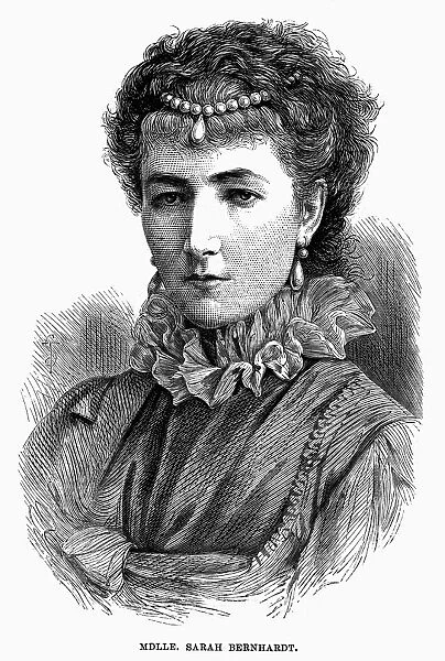 SARAH BERNHARDT (1844-1923). French actress. Line engraving, English, 1879