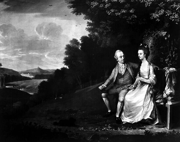 SIR FRANCIS DASHWOOD (1708-1781). 15th Baron le Despencer, with his wife