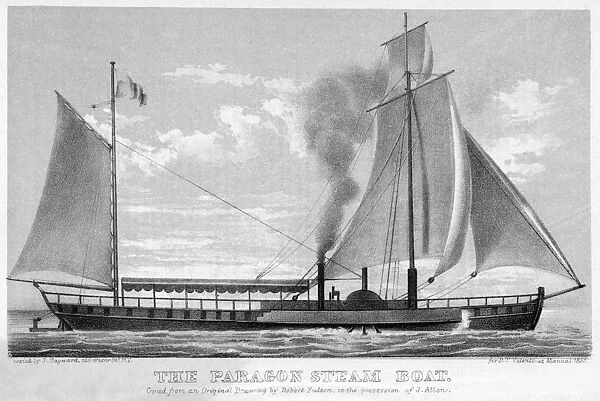 STEAMBOAT: PARAGON, 1811. The Paragon, built in 1811, was the third steamboat