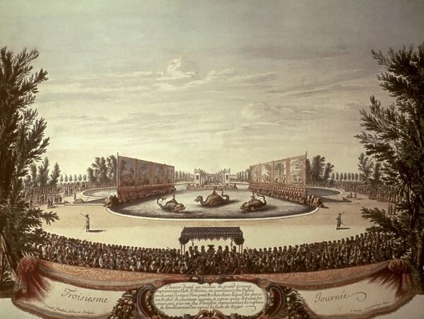 THEATRE: STAGE SET, 1664. Set by C. Vigarani for a play performed during the Pleasures