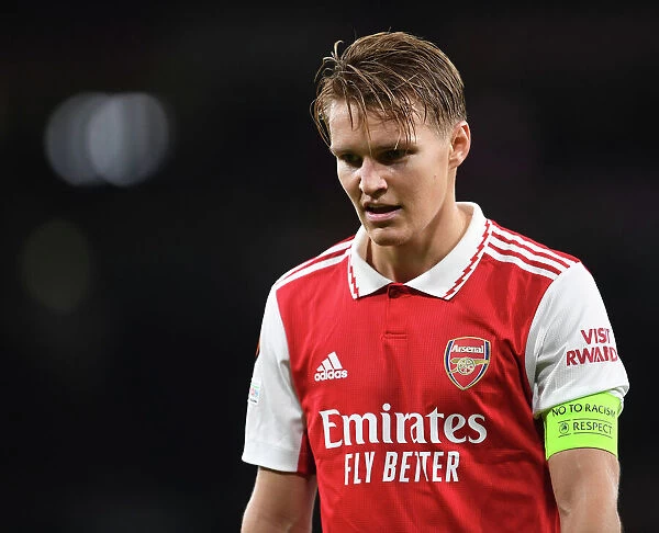 Arsenal FC vs PSV Eindhoven: Martin Odegaard in Action - UEFA Europa League 2022-23