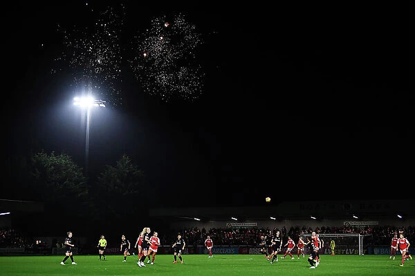 Arsenal vs. West Ham United: Women's Super League Clash Illuminated by Fireworks