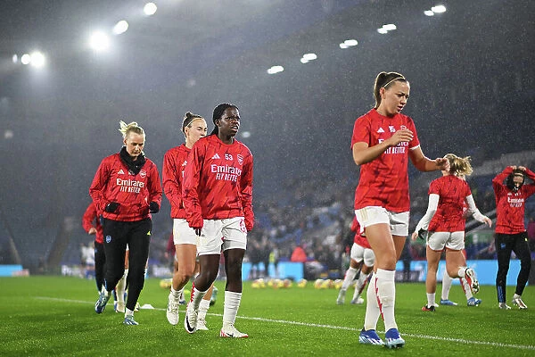 Arsenal Women Gear Up for Barclays WSL Showdown at Leicester City: Training at The King Power Stadium