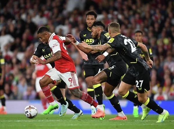 Arsenal's Gabriel Jesus Faces Off Against Mings and McGinn in Intense Arsenal vs. Aston Villa Clash