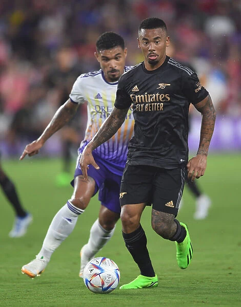 Arsenal's Gabriel Jesus Faces Off Against Orlando City SC's Junior Urso in Pre-Season Clash