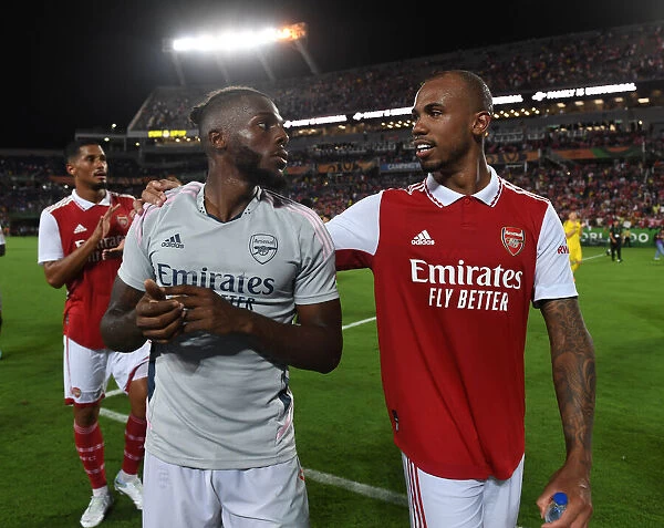 Arsenal's Nuno Tavares and Gabriel Magalhaes Reunite After Chelsea Clash in Florida Cup 2022-23