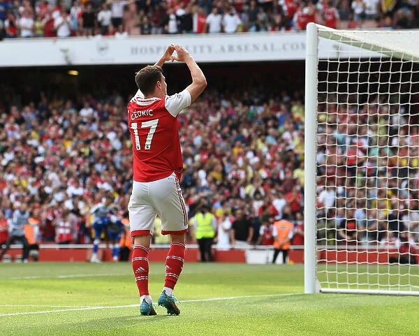 Arsenal's Triumph: Cedric Soares Scores the Third Goal Against Everton (May 2022)