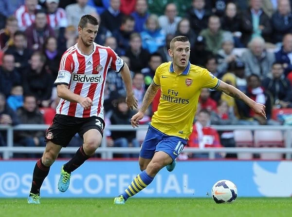 Jack Wilshere vs Valentin Roberge: Intense Clash in Sunderland v Arsenal (Premier League 2013-14)