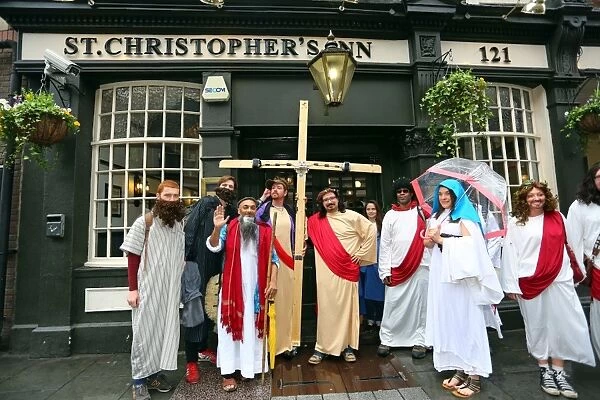 Annual Easter Sunday Christathon 2014 pub crawl, London, England