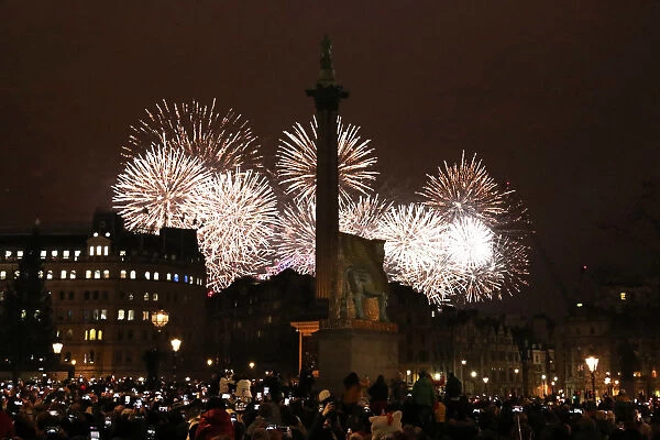 New Years Eve Fireworks, Trafalgar Square, London