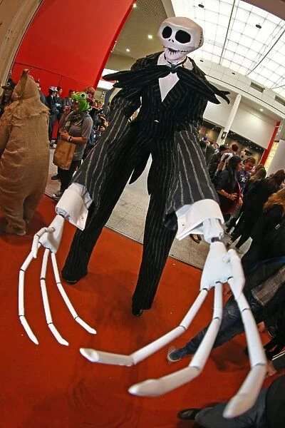 A participant dressed as Jack Skellington from the Nightmare before Christmas at