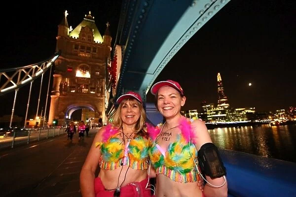 Walk the Walk Moonwalk overnight marathon with bras, London, Britain